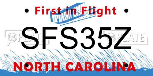 SFS35Z North Carolina License Plate
