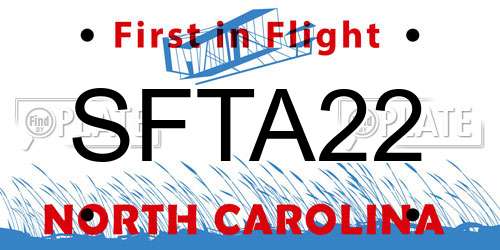 SFTA22 North Carolina License Plate