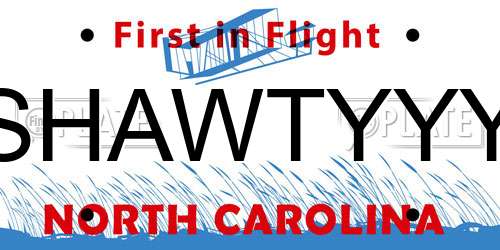 SHAWTYYY North Carolina License Plate