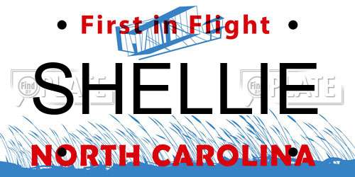 SHELLIE North Carolina License Plate