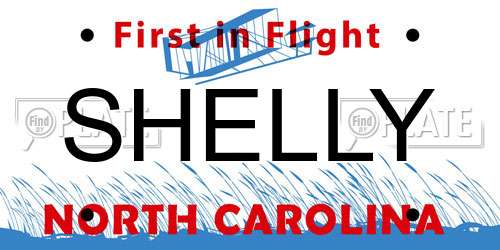 SHELLY North Carolina License Plate