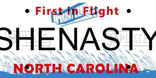 SHENASTY North Carolina License Plate