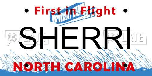 SHERRI North Carolina License Plate