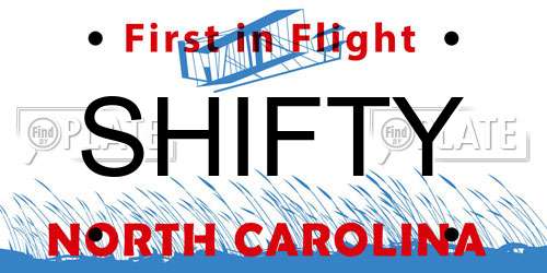 SHIFTY North Carolina License Plate