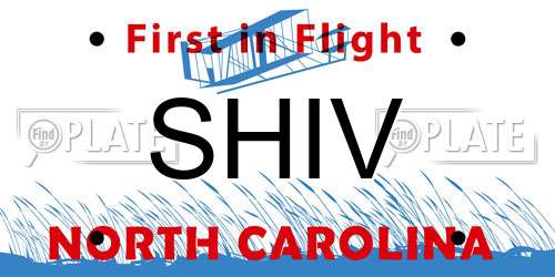 SHIV North Carolina License Plate