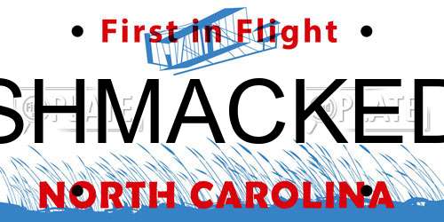 SHMACKED North Carolina License Plate