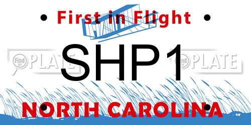 SHP1 North Carolina License Plate