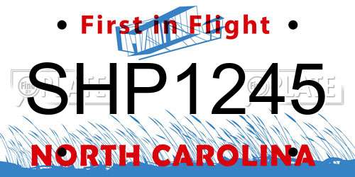 SHP1245 North Carolina License Plate