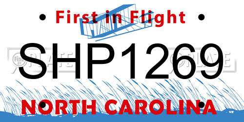 SHP1269 North Carolina License Plate