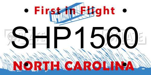 SHP1560 North Carolina License Plate