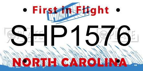 SHP1576 North Carolina License Plate
