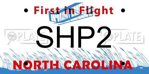 SHP2 North Carolina License Plate