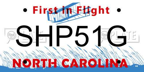 SHP51G North Carolina License Plate