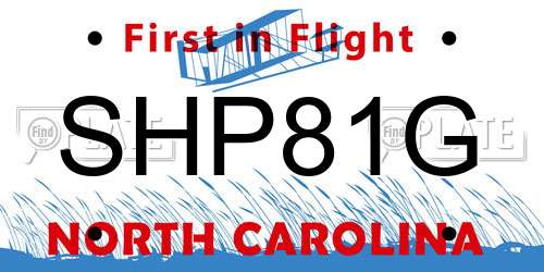 SHP81G North Carolina License Plate