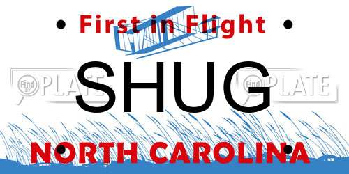 SHUG North Carolina License Plate