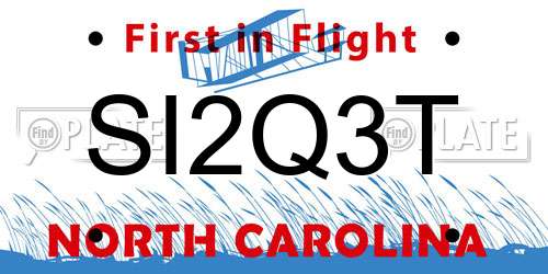 SI2Q3T North Carolina License Plate