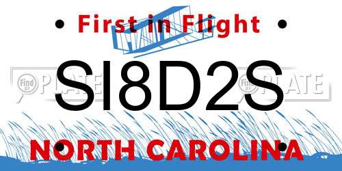 SI8D2S North Carolina License Plate