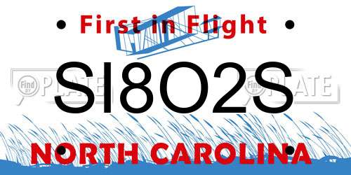 SI8O2S North Carolina License Plate