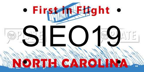 SIEO19 North Carolina License Plate