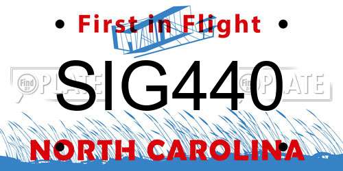 SIG440 North Carolina License Plate