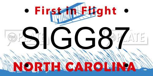 SIGG87 North Carolina License Plate
