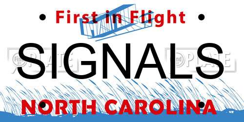 SIGNALS North Carolina License Plate