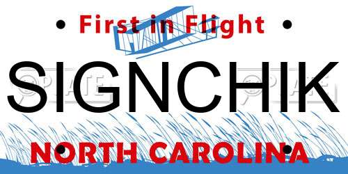 SIGNCHIK North Carolina License Plate