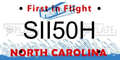 SII50H North Carolina License Plate