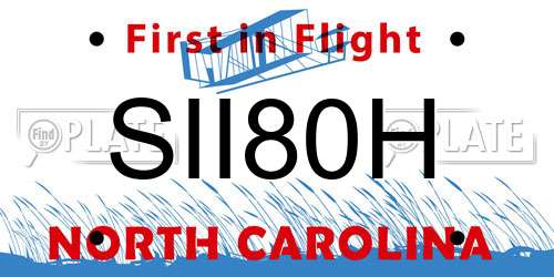 SII80H North Carolina License Plate