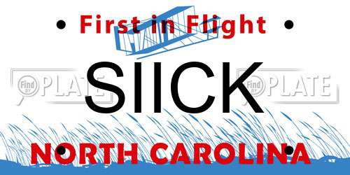 SIICK North Carolina License Plate