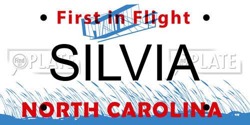 SILVIA North Carolina License Plate