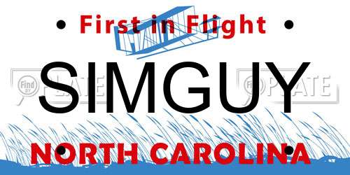 SIMGUY North Carolina License Plate