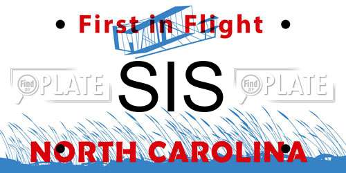 SIS North Carolina License Plate