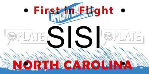 SISI North Carolina License Plate