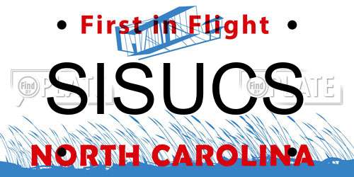 SISUCS North Carolina License Plate