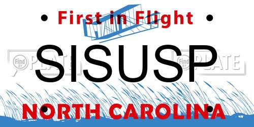 SISUSP North Carolina License Plate