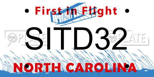 SITD32 North Carolina License Plate