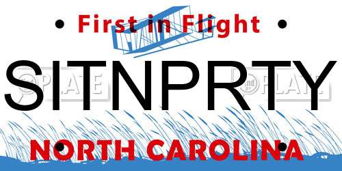 SITNPRTY North Carolina License Plate