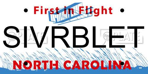 SIVRBLET North Carolina License Plate