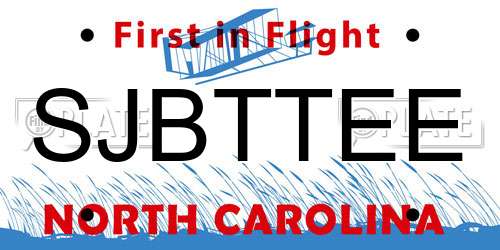 SJBTTEE North Carolina License Plate