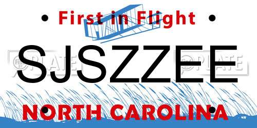 SJSZZEE North Carolina License Plate