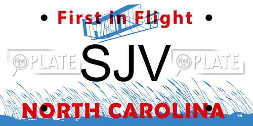SJV North Carolina License Plate