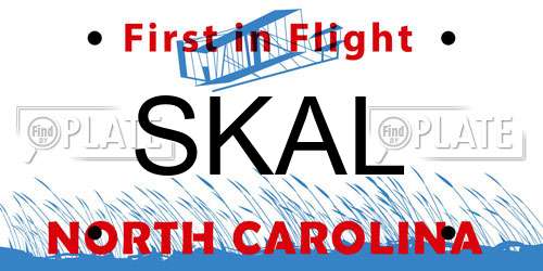 SKAL North Carolina License Plate