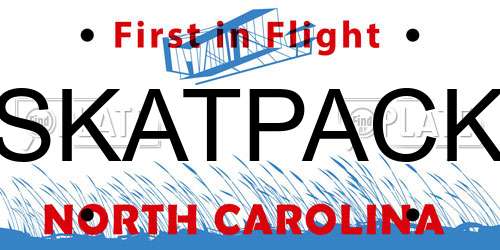 SKATPACK North Carolina License Plate