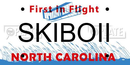 SKIBOII North Carolina License Plate