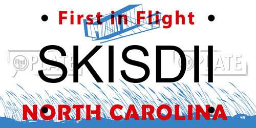 SKISDII North Carolina License Plate