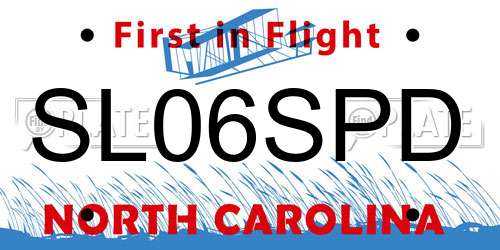 SL06SPD North Carolina License Plate