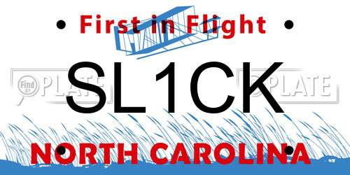 SL1CK North Carolina License Plate