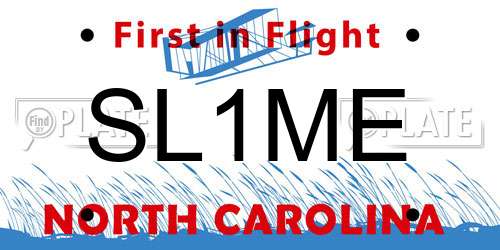 SL1ME North Carolina License Plate