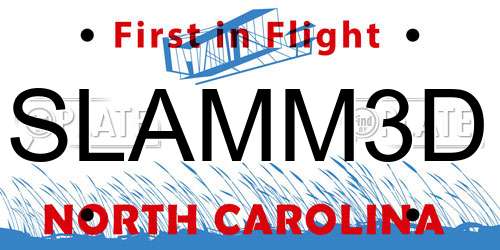 SLAMM3D North Carolina License Plate